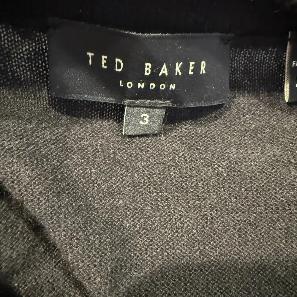 Ted Baker London Women’s Floral Linen Blend Sweater Size 8